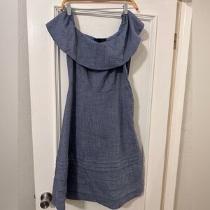 Banana Republic One Shoulder Blue Dress